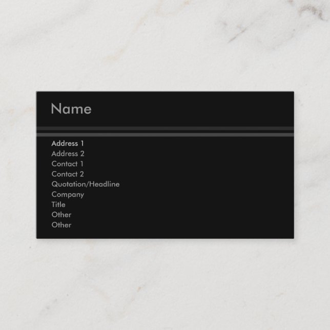 Elegant Stripes Business Card (Front)