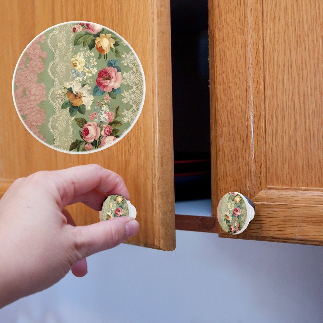 Elegant Stripes of Vintage Ceramic Knob (Creator Uploaded)