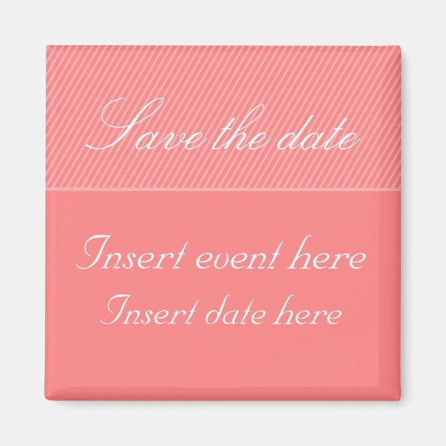 Elegant stripes Save the date Magnet Template (Front)