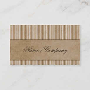 Elegant Stripes Tan Business Card