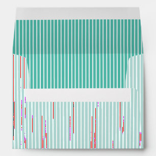 Elegant Stripes White - Bluegrass Green Envelope