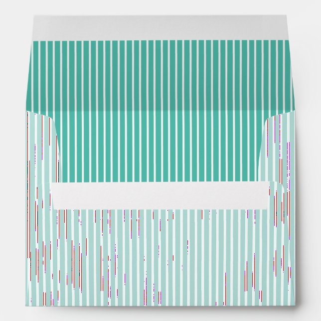 Elegant Stripes White - Bluegrass Green Envelope (Back (Bottom))