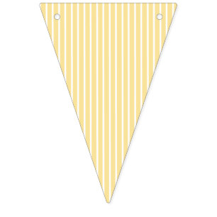 Elegant Stripes White - Canary Yellow Bunting