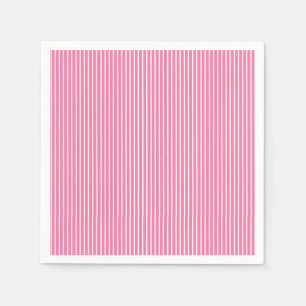 Elegant Stripes White - Fuchsia Pink Napkin