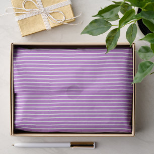 Elegant Stripes White - Orchid Purple Tissue Paper