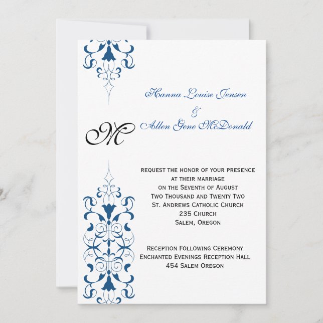 Elegant Strokes Invitation (Front)