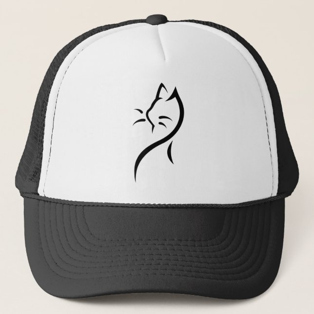 Elegant stylised cat cap (Front)