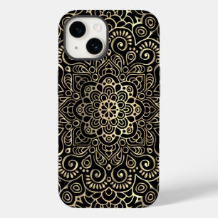 Elegant Stylish Black Gold Mandala   Case-Mate iPhone 14 Case