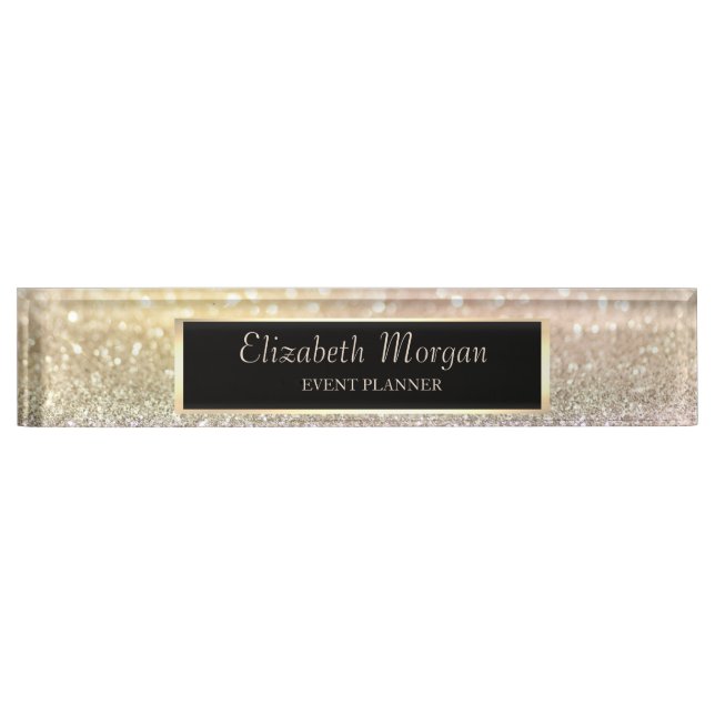 Elegant Stylish Bokeh, Frame Nameplate (Front)