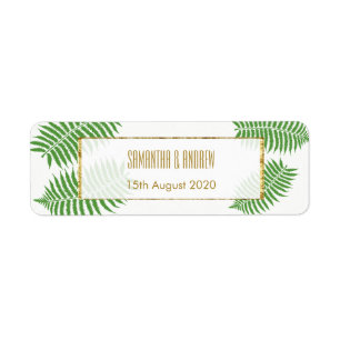 Elegant Stylish Bracken Wedding Return Address Label