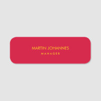 Elegant Stylish Cherry Red Gold Colour Custom Name