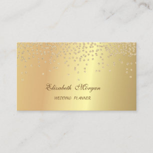 Elegant Stylish Chic Faux Gold- Shiny Diamonds Business Card