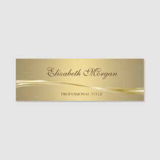 Elegant Stylish Chic Gold Name Tag
