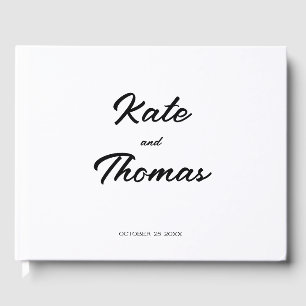 Elegant Stylish Chic Modern Simple Minimalist Guest Book