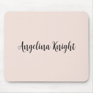 Elegant Stylish Chic Plain Handwriting Script Mouse Pad