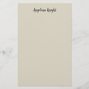 Elegant Stylish Chic Plain Handwriting Script Stationery