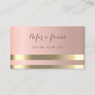 Elegant Stylish Chic ,Stripes Referral Card