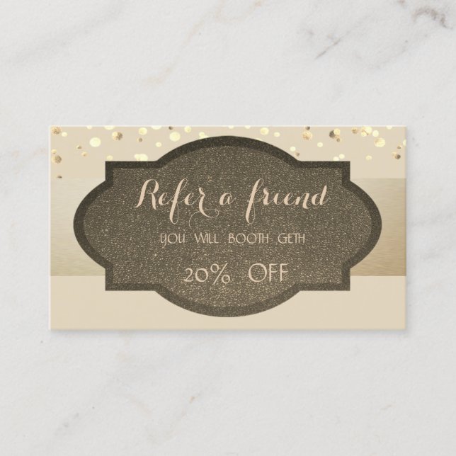 Elegant Stylish ,Confetti,Referral Card (Front)
