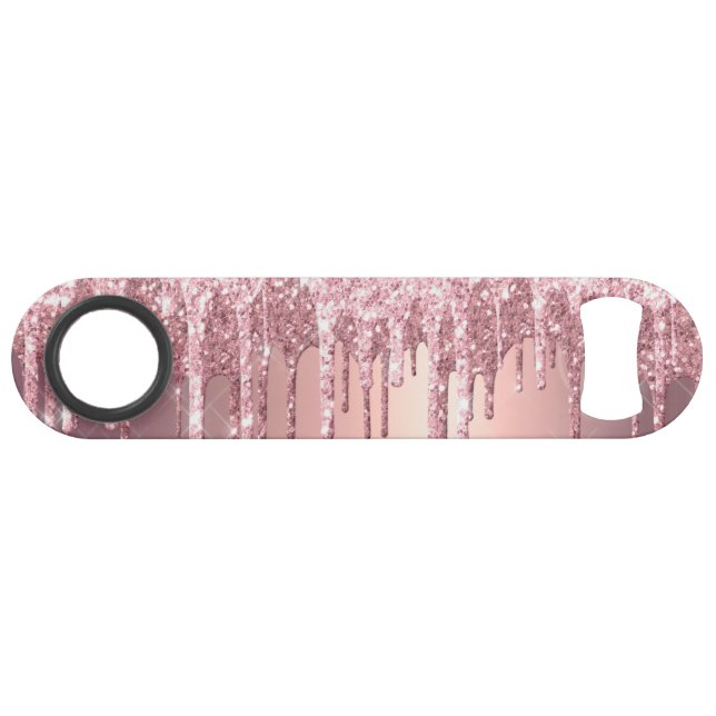 Elegant stylish copper rose gold glitter drips (Back Horizontal)