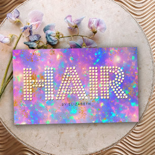 Elegant Stylish Diamonds Gold Fire Opal Stone Business Card