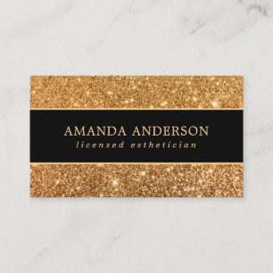Elegant Stylish Faux Gold Glitter Business Card