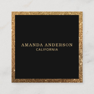 Elegant Stylish Faux Gold Glitter Business Card