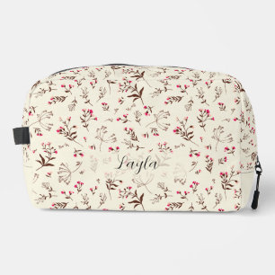 Elegant Stylish Floral Cometic Pencil  Dopp Kit