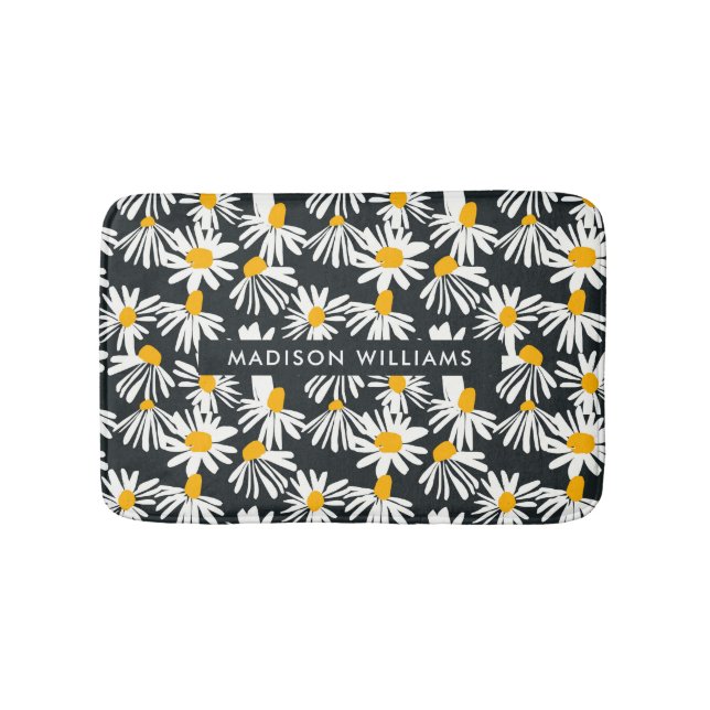  Elegant Stylish Flowers Minimalist  Bath Mat (Front)