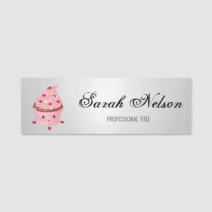 Elegant Stylish Funny Cupcake Name Tag