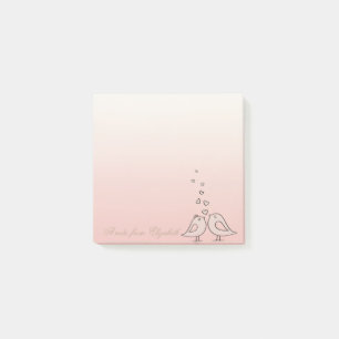 Elegant Stylish Girly , Birds In Love Post-it Notes