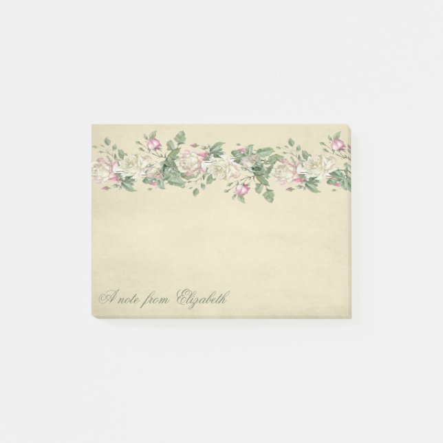 Elegant Stylish Girly ,  Flowers Post-it Notes (Front)
