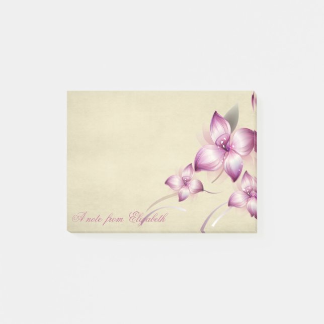 Elegant Stylish Girly ,  Flowers Post-it Notes (Front)
