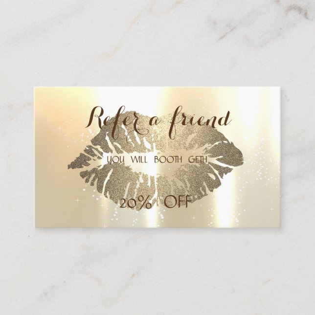 Elegant Stylish Glamourous  Referral Card (Front)