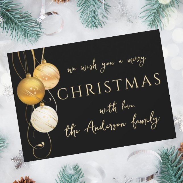 Elegant stylish golden Christmas holiday card (Creator Uploaded)