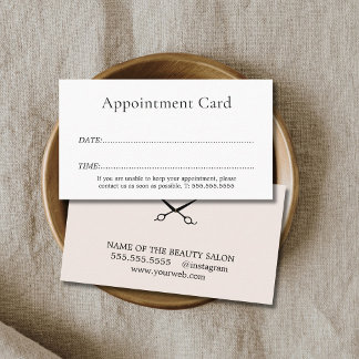Elegant Stylish Hair Salon Appointment Card