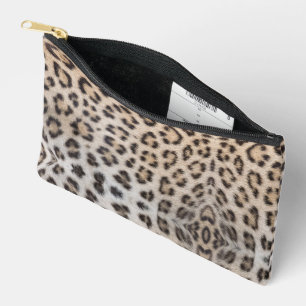 Elegant stylish leopard cheetah fur animal print accessory pouch
