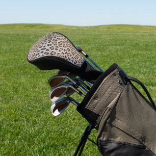 Elegant stylish leopard cheetah fur animal print golf head cover