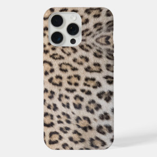 Elegant stylish leopard cheetah fur animal print iPhone 15 pro max case