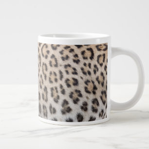 Elegant stylish leopard cheetah fur animal print large coffee mug