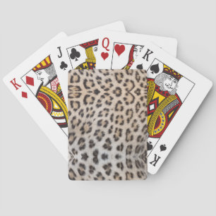Elegant stylish leopard cheetah fur animal print playing cards