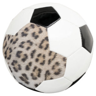 Elegant stylish leopard cheetah fur animal print soccer ball