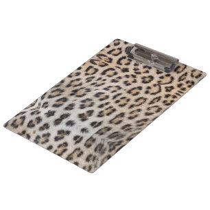 Elegant stylish leopard cheetah fur print pattern clipboard