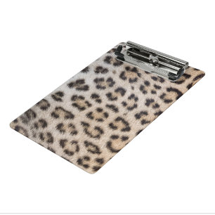 Elegant stylish leopard cheetah fur print pattern mini clipboard