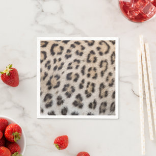 Elegant stylish leopard cheetah fur print pattern napkin