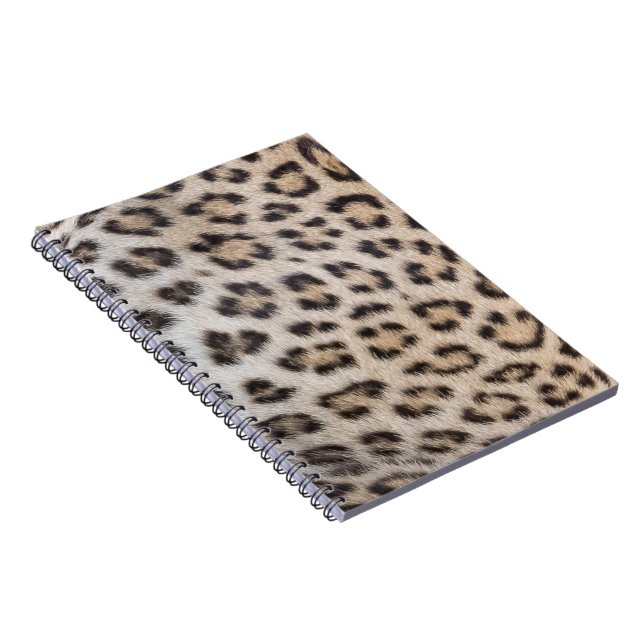 Elegant stylish leopard cheetah fur print pattern notebook (Right Side)