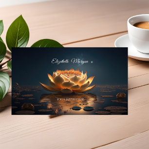 Elegant Stylish Lotus Yoga Instructor Business Card