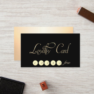 Elegant Stylish,Luminous,Black  Loyalty Card