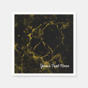 elegant stylish modern chic black and gold marble napkin