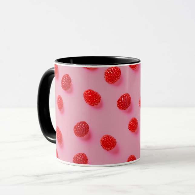 Elegant Stylish Modern Chic Trendy Raspberry Mug (Front Left)