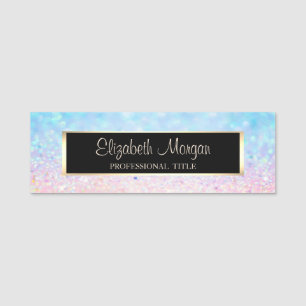 Elegant Stylish Modern, Frame,Bokeh Ombre Name Tag